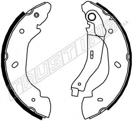 TRUSTING 7289 Комплект гальмівних колодок