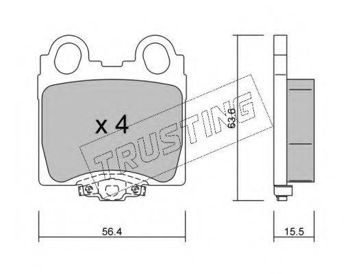 TRUSTING 7740 Комплект гальмівних колодок, дискове гальмо