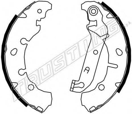 TRUSTING 7392 Комплект гальмівних колодок