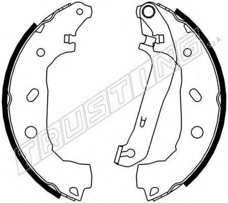 TRUSTING 7393 Комплект гальмівних колодок