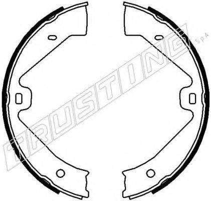 TRUSTING 124289 Комплект гальмівних колодок, стоянкова гальмівна система