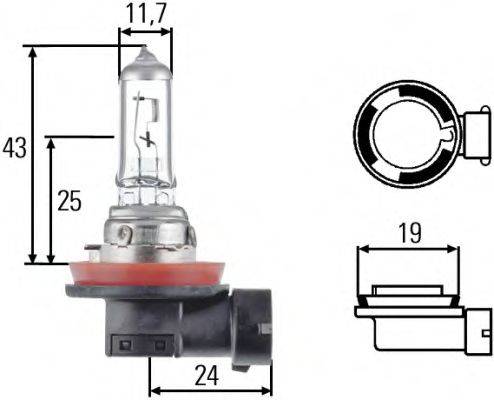 HELLA 8GH008358121 Лампа розжарювання, фара далекого світла; Лампа розжарювання, основна фара; Лампа розжарювання, протитуманна фара; Лампа розжарювання; Лампа розжарювання, основна фара; Лампа розжарювання, фара з авт. системою стабілізації