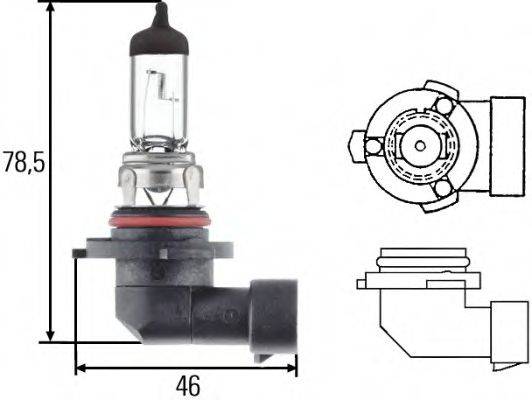 HELLA 8GH005636121 Лампа розжарювання, фара далекого світла; Лампа розжарювання, основна фара; Лампа розжарювання, протитуманна фара; Лампа розжарювання; Лампа розжарювання, основна фара