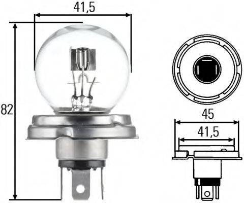 HELLA 8GD002088251 Лампа розжарювання, фара далекого світла; Лампа розжарювання, основна фара; Лампа розжарювання; Лампа розжарювання, основна фара