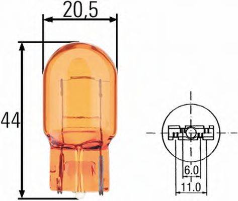 HELLA 8GP009021002 Лампа розжарювання, ліхтар покажчика повороту; Лампа розжарювання, ліхтар покажчика повороту