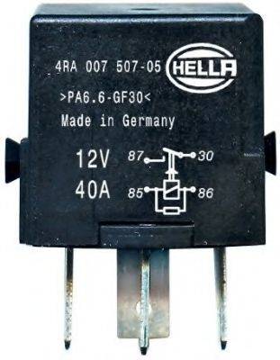 HELLA 4RA007507051 Реле, робочий струм; Багатофункціональне реле