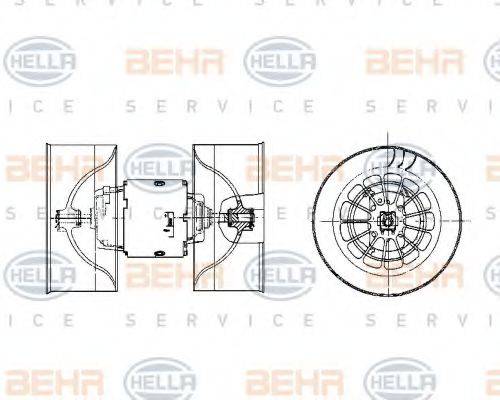 HELLA 8EW009100531 Вентилятор салону