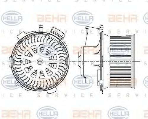 HELLA 8EW009159481 Вентилятор салону