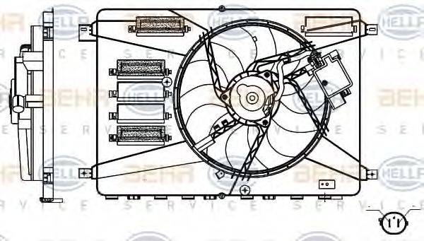 HELLA 8EW351000371 Вентилятор, охолодження двигуна