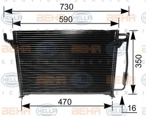 HELLA 8FC351035281 Конденсатор, кондиціонер