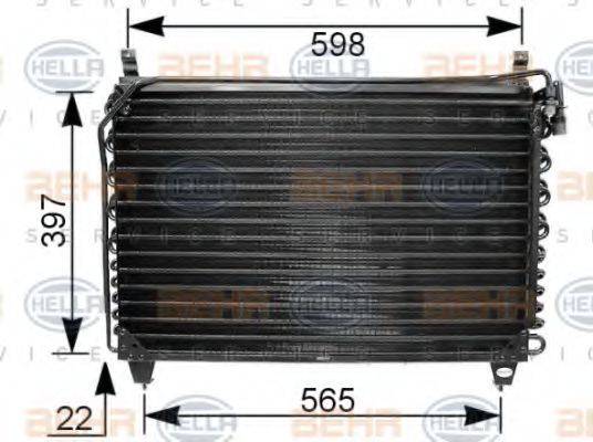 HELLA 8FC351035791 Конденсатор, кондиціонер