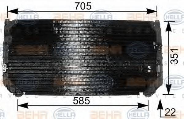 HELLA 8FC351037781 Конденсатор, кондиціонер