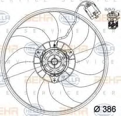 HELLA 8EW351039741 Вентилятор, охолодження двигуна