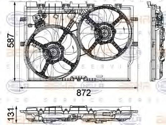 HELLA 8EW351041451 Вентилятор, охолодження двигуна