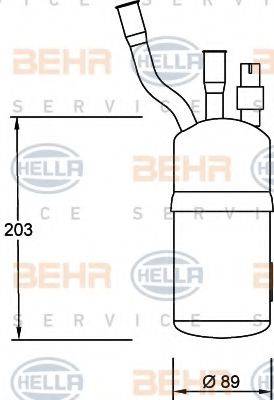 HELLA 8FT351192321 Осушувач, кондиціонер