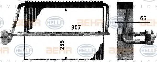 HELLA 8FV351210701 Випарник, кондиціонер