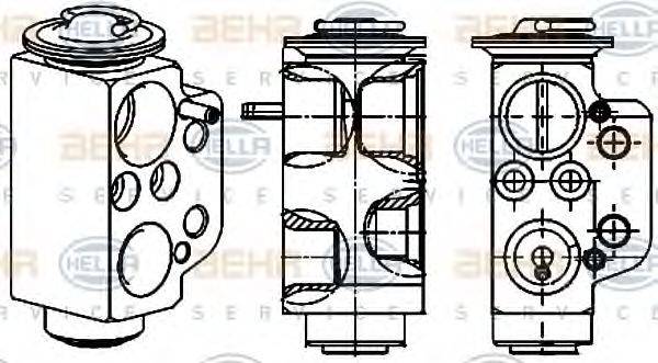 HELLA 8UW351234471 Розширювальний клапан, кондиціонер