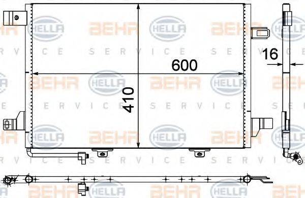 HELLA 8FC351301674 Конденсатор, кондиціонер