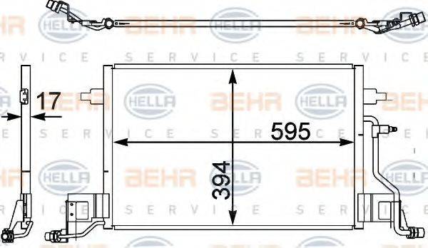 HELLA 8FC351302431 Конденсатор, кондиціонер