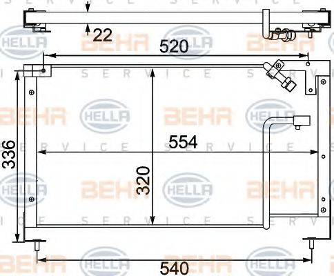 HELLA 8FC351304171 Конденсатор, кондиціонер