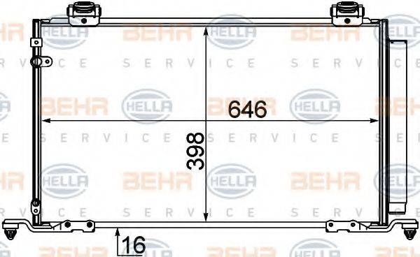 HELLA 8FC351310181 Конденсатор, кондиціонер