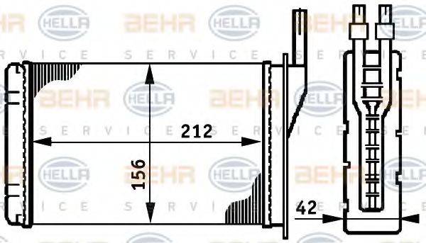 HELLA 8FH351311051 Теплообмінник, опалення салону