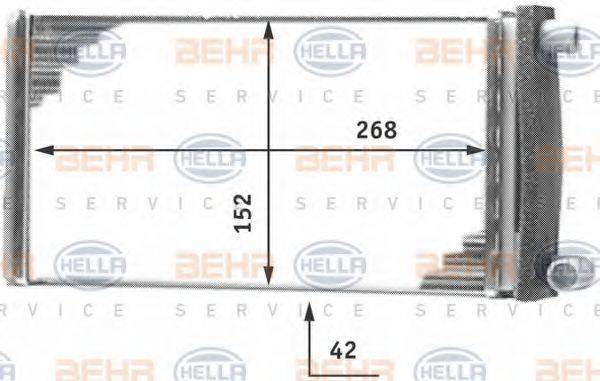 HELLA 8FH351312251 Теплообмінник, опалення салону