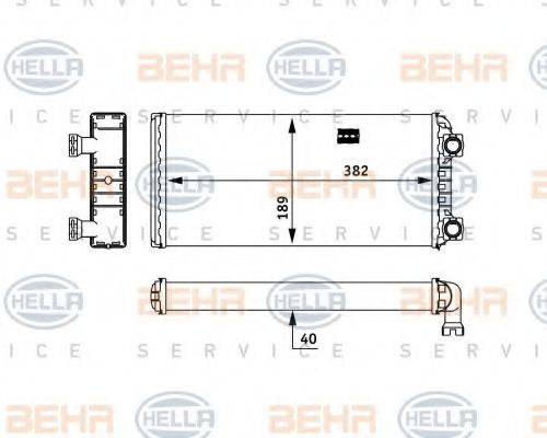 HELLA 8FH351312591 Теплообмінник, опалення салону