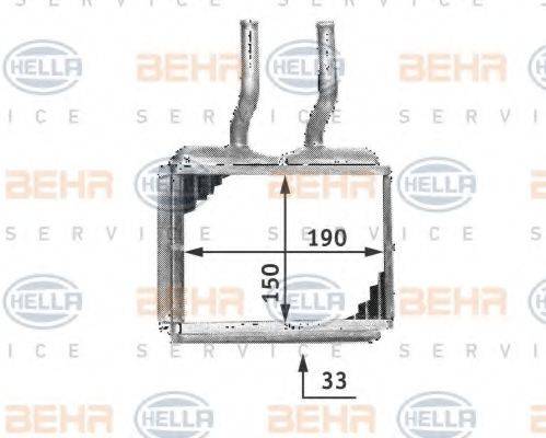 HELLA 8FH351313021 Теплообмінник, опалення салону