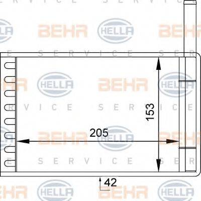 HELLA 8FH351313111 Теплообмінник, опалення салону