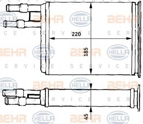 HELLA 8FH351313171 Теплообмінник, опалення салону