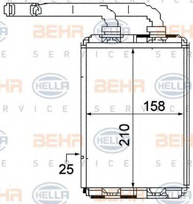 HELLA 8FH351313321 Теплообмінник, опалення салону