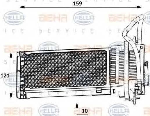 HELLA 8FH351313561 Теплообмінник, опалення салону