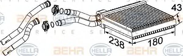 HELLA 8FH351315641 Теплообмінник, опалення салону