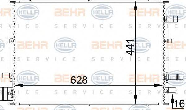 HELLA 8FC351318361 Конденсатор, кондиціонер