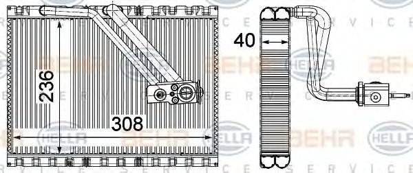 HELLA 8FV351331541 Випарник, кондиціонер