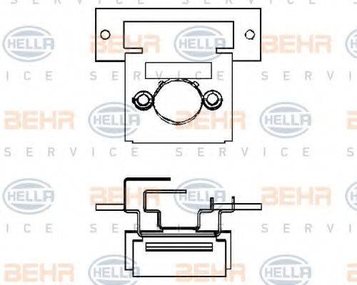 HELLA 9ML351332061 Опір, вентилятор салону