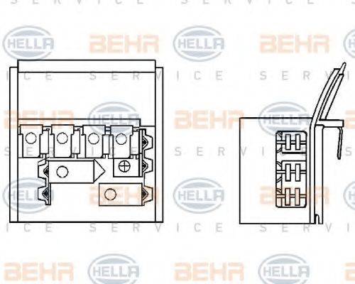 HELLA 9ML351332131 Опір, вентилятор салону