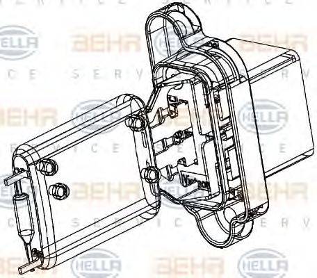 HELLA 9ML351332361 Опір, вентилятор салону