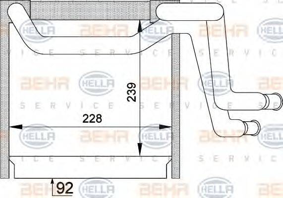 HELLA 8FV351336001 Випарник, кондиціонер