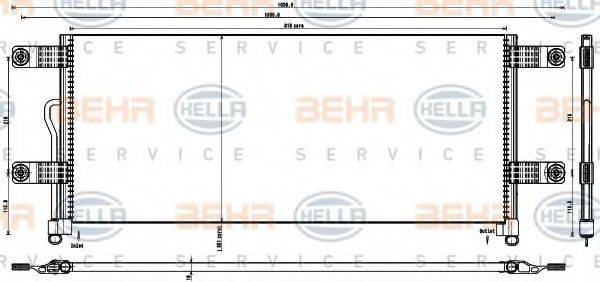 HELLA 8FC351343231 Конденсатор, кондиціонер