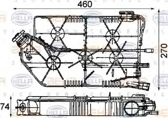 HELLA 8MA376705041 Компенсаційний бак, охолоджуюча рідина