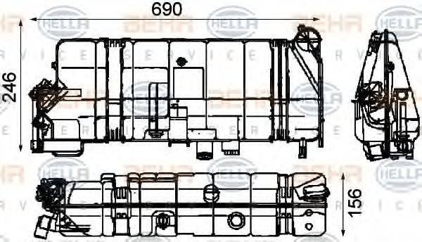 HELLA 8MA376705261 Компенсаційний бак, охолоджуюча рідина