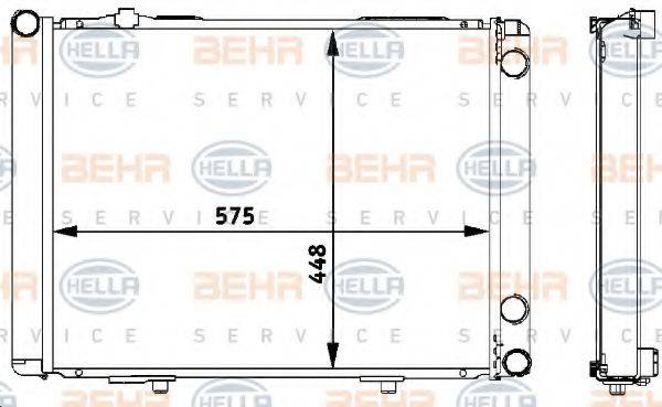 HELLA 8MK376711531 Радіатор, охолодження двигуна