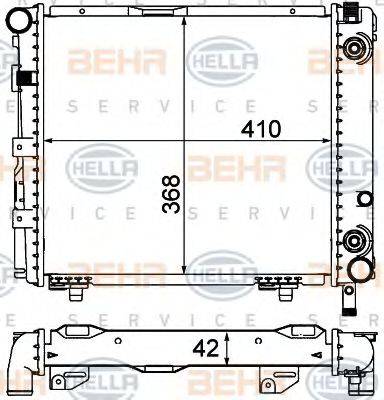 HELLA 8MK376712151 Радіатор, охолодження двигуна