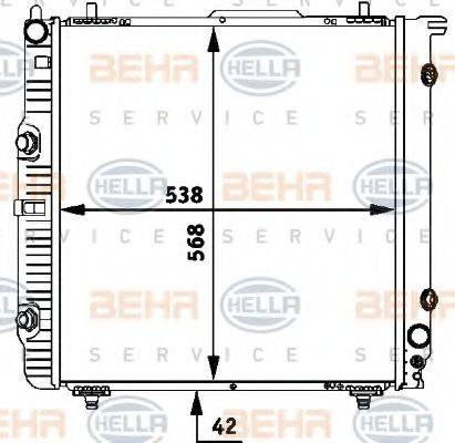 HELLA 8MK376712331 Радіатор, охолодження двигуна