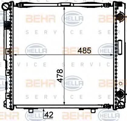 HELLA 8MK376712441 Радіатор, охолодження двигуна