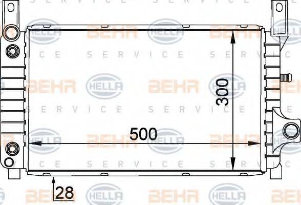 HELLA 8MK376716031 Радіатор, охолодження двигуна