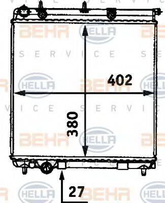 HELLA 8MK376718641 Радіатор, охолодження двигуна