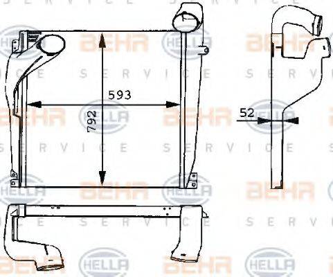 HELLA 8ML376724011 Інтеркулер